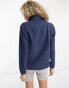 Berghaus oversized QZ fleece in navy with aztec trim