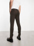 Фото #3 товара ASOS DESIGN super skinny smart trousers in brown