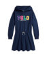 Toddler and Little Girls Corduroy-Logo Fleece Hoodie Dress Синий, 2 - фото #1