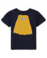 Toddler Boys and Girls Navy Notre Dame Fighting Irish Super Hero T-shirt