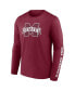 Фото #3 товара Men's Maroon Mississippi State Bulldogs Double Time 2-Hit Long Sleeve T-shirt
