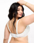 ASOS DESIGN Curve microfibre moulded multiway strapless bra in white