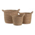 Set of Baskets Natural Rushes 33 x 33 x 26 cm (3 Pieces)