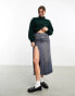 Фото #4 товара Monki cropped knitted jumper in forest green