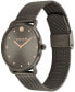 ფოტო #2 პროდუქტის Women's Elliot Grey Stainless Steel Mesh Bracelet Watch 36mm