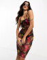 Фото #6 товара ASOS DESIGN mesh mini beach dress in vibrant abstract graphic