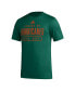 Фото #3 товара Men's Green Miami Hurricanes Sideline AEROREADY Pregame T-shirt