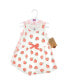 Фото #2 товара Infant Girl Organic Cotton Sleeveless Dresses, Peach