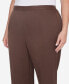 Plus Size Wine Country Classic Faux Suede Slant Pocket Medium Length Pant