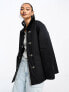 Фото #3 товара & Other Stories waxed cocoon jacket with asymmetric snap clasp front