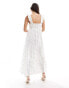 Фото #3 товара Nobody's Child Maya embroidered midaxi dress in white