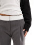 Фото #9 товара Miss Selfridge Petite fold over waistband trouser in grey