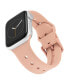 ფოტო #3 პროდუქტის Women's Blush Pink Smooth Silicone Band with Band Candy Happy Charms Designed for 42/44/45/Ultra/Ultra2 Apple Watch