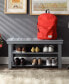 Фото #4 товара 35.5" MDF Oxford Utility Mudroom Bench with Shelves