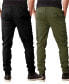 Фото #3 товара Men's Slim Fit Stretch Cargo Jogger Pants, Pack of 2
