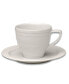 Фото #2 товара Essentials 6 Oz Porcelain Coffee Cup Saucer, Set of 4