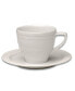 Essentials 6 Oz Porcelain Coffee Cup Saucer, Set of 4 - фото #2