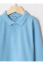 Your Fashion Style'dan Polo Yaka Basic Uzun Kollu Pamuklu Açık Mavi Erkek Çocuk Tişört