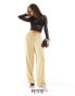 Фото #1 товара Flounce London Petite satin floaty trousers in gold