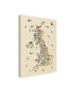 Фото #2 товара Michael Tompsett Animal Map of Great Britain & Ni For Children and Kids Beige Canvas Art - 15" x 20"