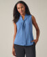 Фото #2 товара Women's Sleeveless Tie-Neck Top, Regular and Petite Sizes