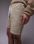 Topman textured shorts in stone