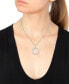 ფოტო #2 პროდუქტის EFFY® Diamond Baguette Open Circle 18" Pendant Necklace (1-1/20 ct. t.w.) in 14k White Gold
