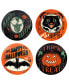 Scaredy Cat Canape Plates, Set of 4