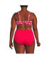 ფოტო #2 პროდუქტის Plus Size Chlorine Resistant Twist Front Underwire Bikini Swimsuit Top