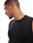 ASOS 4505 slim fit seamless ribbed 90s training tank in black