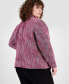 Plus Size Tweed Faux Double-Breasted Blazer, Created for Macy's