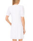 ფოტო #4 პროდუქტის Petite Puff-Sleeve Embroidered Eyelet Dress