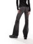 Weekday Nova low waist slim bootcut jeans in ash black