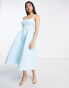 Фото #6 товара ASOS DESIGN corset midi prom dress in pale blue