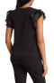 Фото #2 товара Топ для женщин Vince Camuto с рюшами и капельными рукавами, размер S, черный