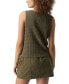 ფოტო #2 პროდუქტის Women's Link Up Textured Button-Front Tie-Hem Top