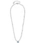 Фото #1 товара Lucky Brand silver-Tone Evil Eye Beaded Necklace, 15-1/2" + 2" extender