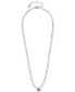 Фото #1 товара Lucky Brand silver-Tone Evil Eye Beaded Necklace, 15-1/2" + 2" extender