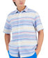 Фото #3 товара Men's Cloud Nine Short-Sleeve Striped Button-Front Shirt