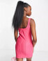 Фото #4 товара Stradivarius seamed bodycon mini dress in pop pink