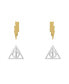 Фото #1 товара Gold and Silver Flash Plated Stud Earring Sets - Lighting Bolt and Deathly Hallows - 2 Pairs