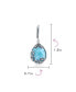 ფოტო #4 პროდუქტის Western Style Teardrop Scroll Filigree Scroll Light Blue Natural Larimar Lever Back Dangle Earrings For Women Sterling Silver