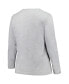 ფოტო #2 პროდუქტის Women's Gray Tennessee Volunteers Plus Size Arch Over Logo Scoop Neck Long Sleeve T-Shirt