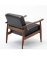 Фото #5 товара Austin Leather Gel Wooden Base Accent Chair