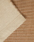 Non-slip striped jute rug