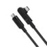 Kabel przewód kątowy w oplocie USB-C 100W 20V 5A 2m czarny