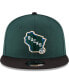 Фото #4 товара Men's Hunter Green, Black Milwaukee Bucks 2-Tone 9FIFTY Adjustable Snapback Hat