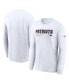 Фото #2 товара Men's White New England Patriots Infograph Lock Up Performance Long Sleeve T-shirt