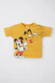 Erkek Bebek Disney Mickey & Minnie Bisiklet Yaka Penye Kısa Kollu Tişört