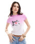 Фото #2 товара ASOS DESIGN ombre baby tee with mean girls burn book licence graphic in pink